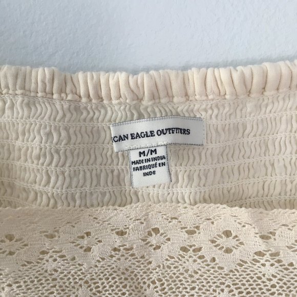 AEO Boho Lace Crop Top - Picture 2 of 3